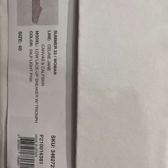 CELINE Jane Triomphe Patch Platform Block Wedge Trainer Low Top Sneakers 39/40 - Picture 11 of 11